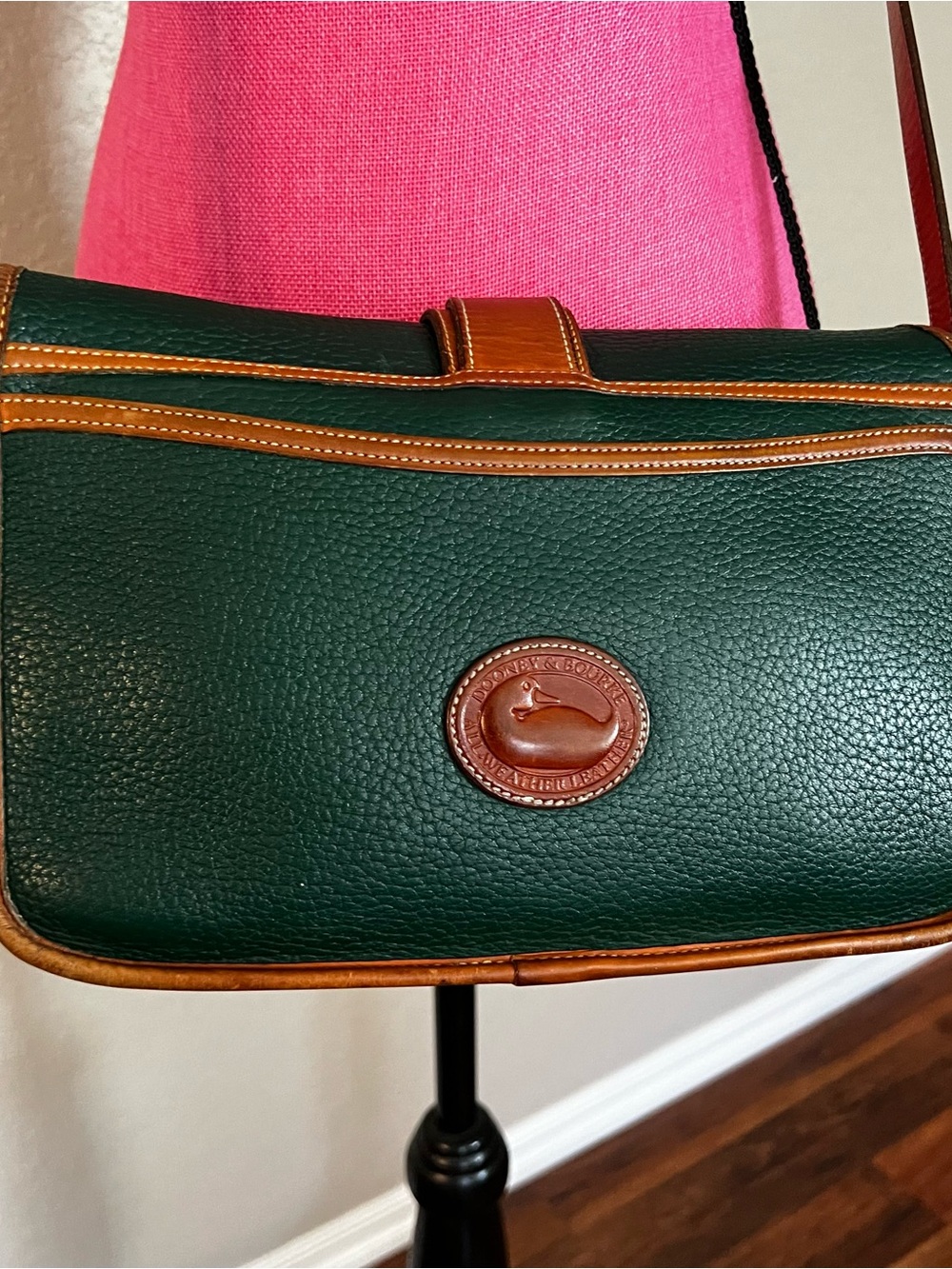 Dooney & Bourke Green All Weather Leather Vintage Crossbody Bag - Picture 4 of 12